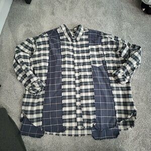 BDG Blue and Green Plaid Shirt